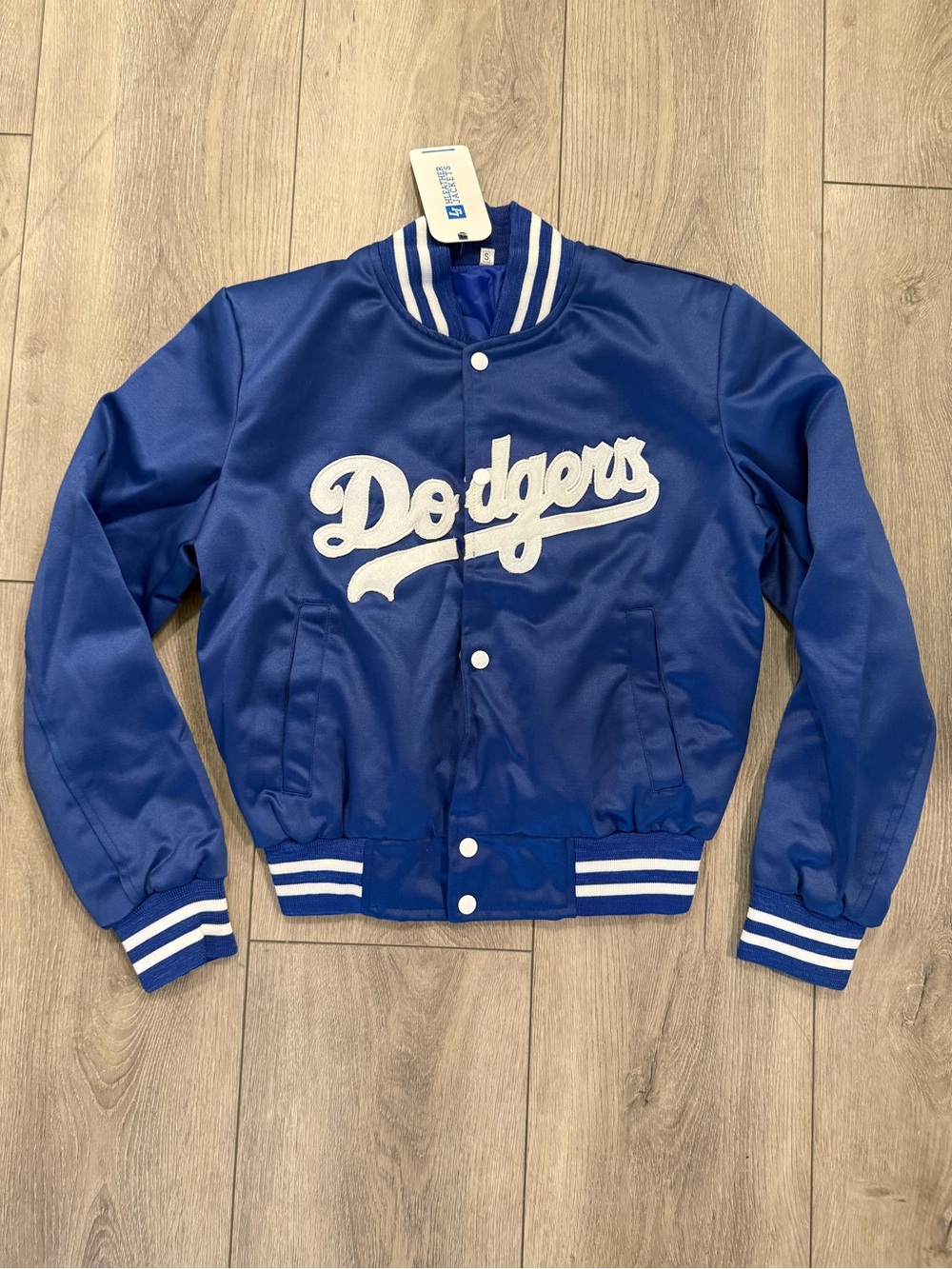 Los Angeles Dodgers Blue Satin Varsity Jacket